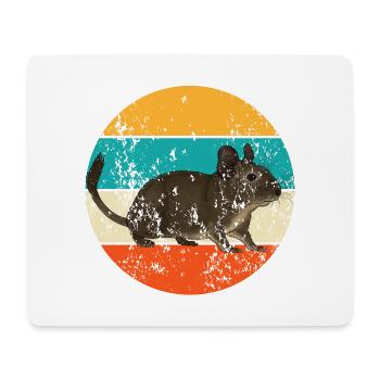 Vintage Retro Degu Nager Nagetiere - Mousepad (Querformat) - Weiß - Vorne