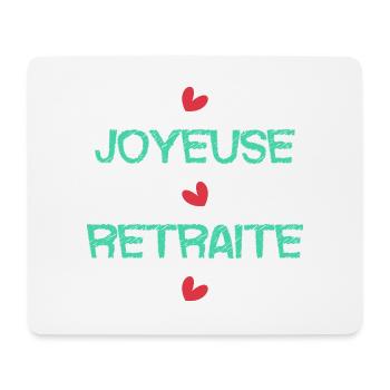 RETRAITE. RETRAITE. RETRAITEE. SENIOR. MAMIE. PAPY - Tapis de souris (format paysage) - blanc - Devant
