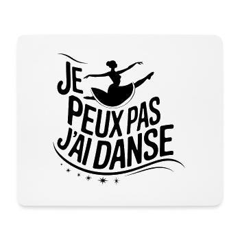 Ich kann nicht, ich habe getanzt - Mousepad (Querformat) - Weiß - Vorne