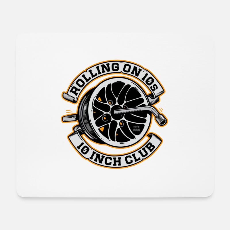 10 Zoll Club Merc - Mousepad (Querformat) - Weiß