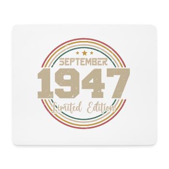 Cadeau Septembre 1947 September Birthday Gift 1947 - Tapis de souris (format paysage) - blanc - Devant
