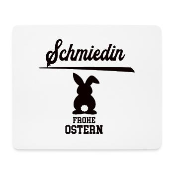Schmiedin Frohe Ostern Oster Outfit Schmied Frauen - Mousepad (Querformat) - Weiß - Vorne
