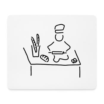 brot backen - Mousepad (Querformat) - Weiß - Vorne