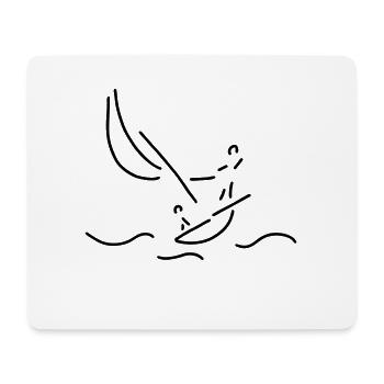 segeln segelboot - Mousepad (Querformat) - Weiß - Vorne