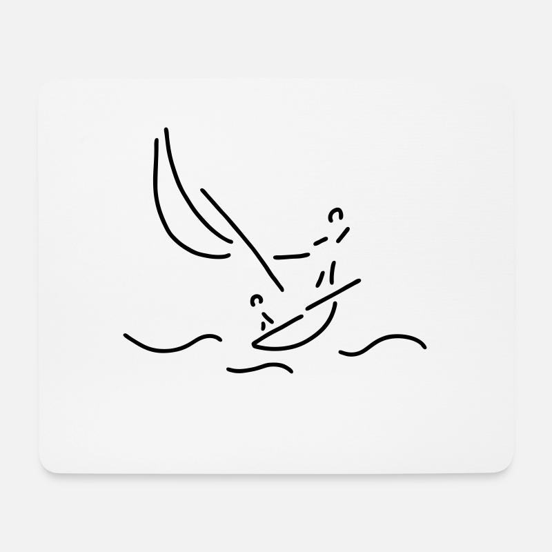 segeln segelboot - Mousepad (Querformat) - Weiß