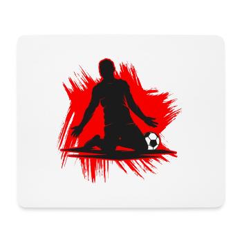 Football - Tapis de souris (format paysage) - blanc - Devant