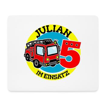 Name Julian 5. Geburtstag Personalisiert - Mousepad (Querformat) - Weiß - Vorne