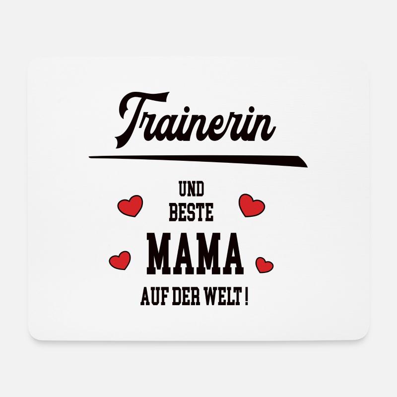 Trainerin Mama Trainerinnen Mutter Muttertag Geb - Mousepad (Querformat) - Weiß