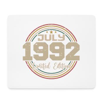 1992 Geburtstag Juli 1992 Geschenk Juli 1992 - Mousepad (Querformat) - Weiß - Vorne