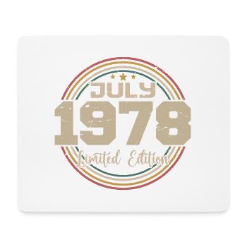 1978 Geburtstag Juli 1978 Geschenk Juli 1978 - Mousepad (Querformat) - Weiß - Vorne