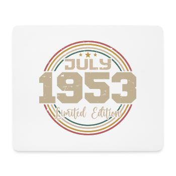 1953 Anniversaire Juillet 1953 Cadeau Juillet 1953 - Tapis de souris (format paysage) - blanc - Devant