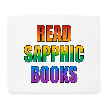 Lire des livres saphiques - Tapis de souris (format paysage) - blanc - Devant