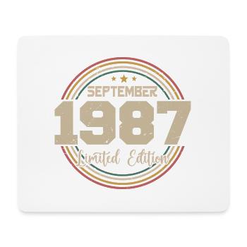September 1987 Birthday Gift 1987 - Mouse Pad (horizontal) - white - Front