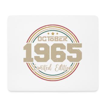 Né en octobre 1965 Retro Anniversaire Octobre 1965 - Tapis de souris (format paysage) - blanc - Devant