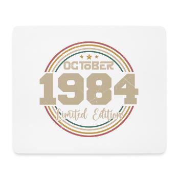 Born in October 1984 Retro Anniversary October 1984 - Mouse Pad (horizontal) - white - Front
