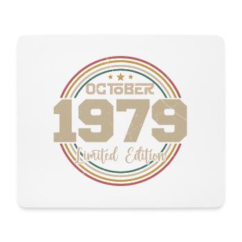 Né en octobre 1979 Retro Anniversaire Octobre 1979 - Tapis de souris (format paysage) - blanc - Devant