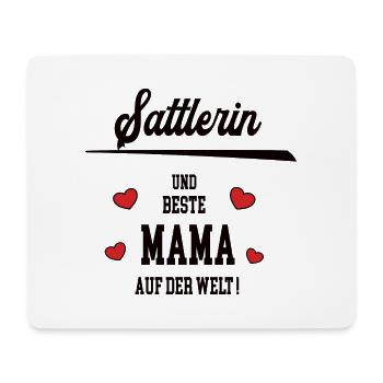 Mama Sattlerin Muttertag Geburtstag Mutter Sattler - Mousepad (Querformat) - Weiß - Vorne