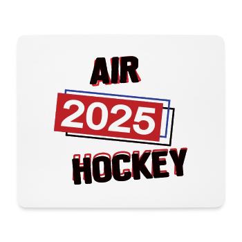 Airhockey Spielerin Team Turnier Mannschaft 2025 - Mousepad (Querformat) - Weiß - Vorne