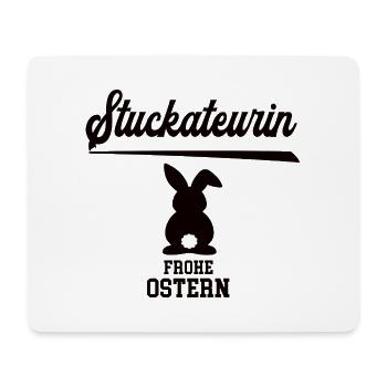 Stuckateurin Frohe Ostern Oster Outfit Stuckateur - Mousepad (Querformat) - Weiß - Vorne