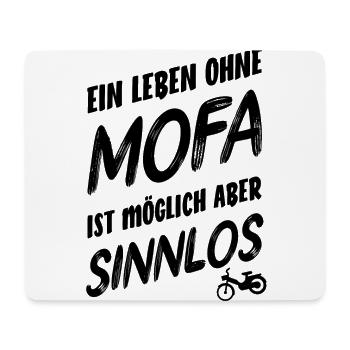 Leben ohne Mofa sinnlos Moped Zweirad Geschenkidee - Mousepad (Querformat) - Weiß - Vorne