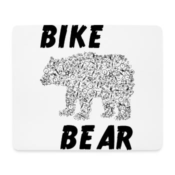 Bike bear - Mouse Pad (horizontal) - white - Front