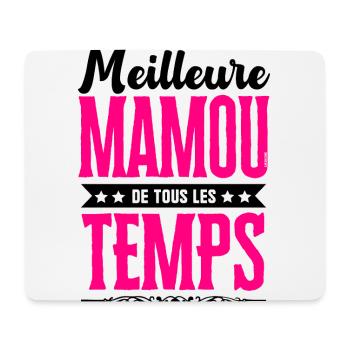 Meilleure Mamou de Tous les Temps - Rose/Noir - Tapis de souris (format paysage) - blanc - Devant