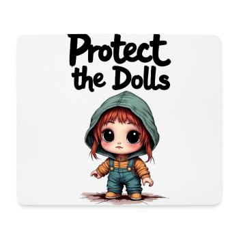 Protect the Dolls - Süße Botschaft - Mousepad (Querformat) - Weiß - Vorne