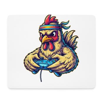 Gambler Chicken : Game On ! 🐔🎮 Joueur drôle - Tapis de souris (format paysage) - blanc - Devant