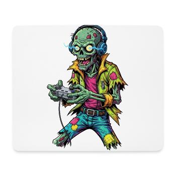Zombie Gamer: Funny & Retro Gaming Fan Design - Mouse Pad (horizontal) - white - Front