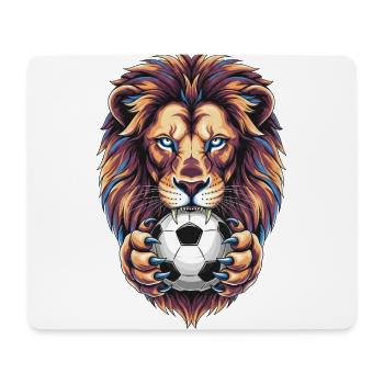 Lion on the ball: King of the lawn! - Mouse Pad (horizontal) - white - Front