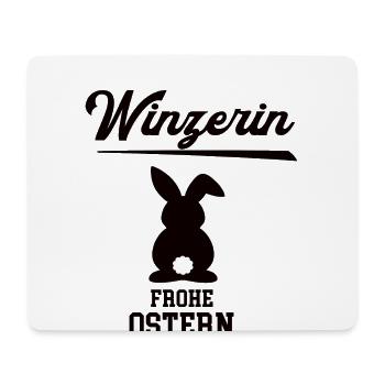 Winzerin Frohe Ostern Ostergeschenk Weinbäuerin - Mousepad (Querformat) - Weiß - Vorne