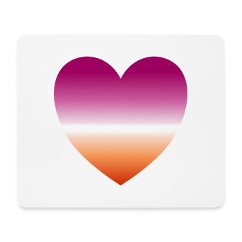 Lesbisches Herz - Mousepad (Querformat) - Weiß - Vorne