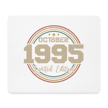 Born in October 1995 Retro Birthday October 1995 - Mouse Pad (horizontal) - white - Front