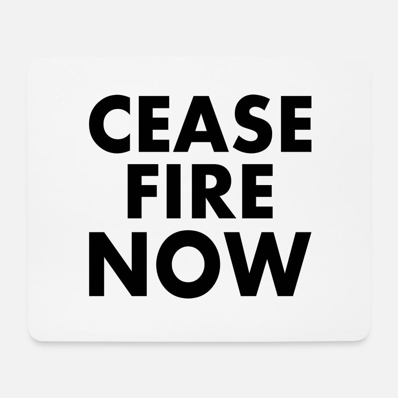 Ceasefire now - Mousepad (Querformat) - Weiß