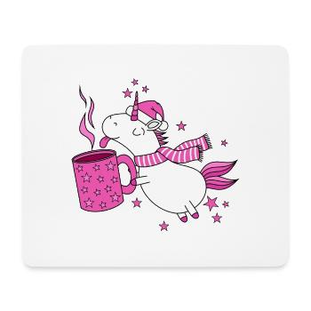 Vin chaud de la licorne Vin chaud Noël Drôle - Tapis de souris (format paysage) - blanc - Devant