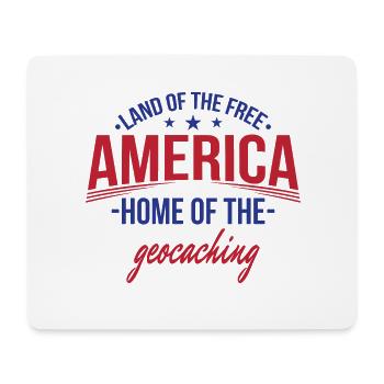 Amérique pays libre, pays du géocaching USA - Tapis de souris (format paysage) - blanc - Devant