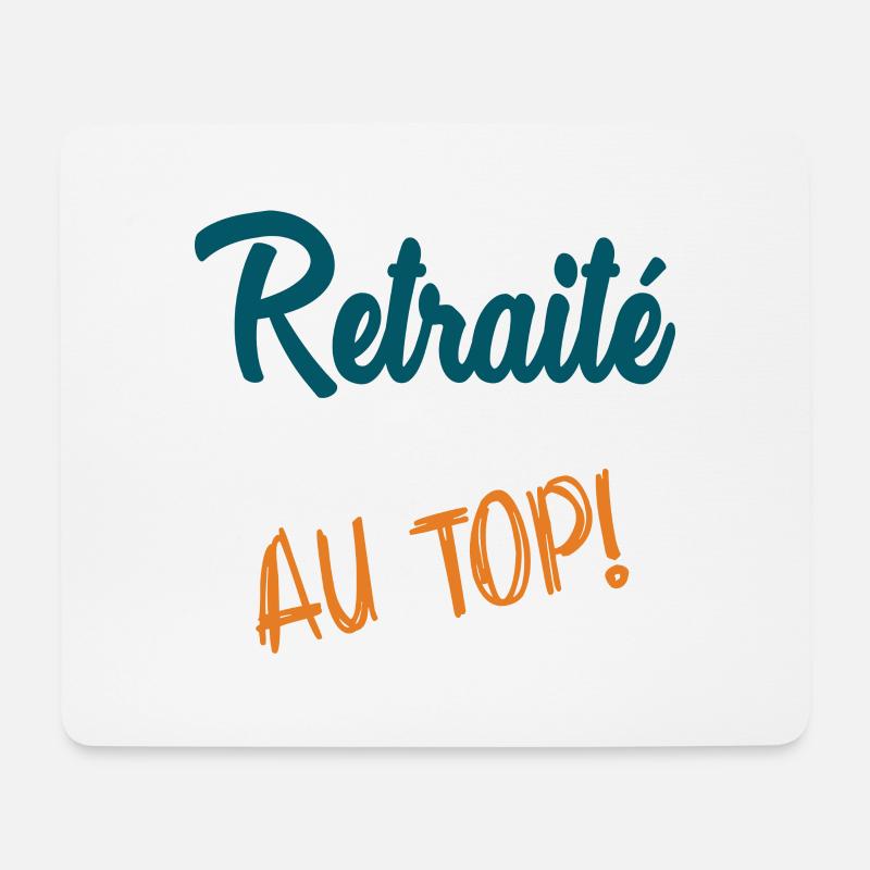RUHESTAND. RUHESTAND. PENSIONIERT. SENIOR. OMA. OPA - Mousepad (Querformat) - Weiß