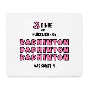 Badminton Badmintonerin Spielerin Badmintonspiel - Mousepad (Querformat) - Weiß - Vorne