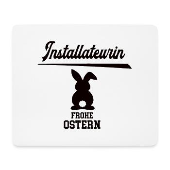 Installateurin Frohe Ostern Oster Outfit Klempner - Mousepad (Querformat) - Weiß - Vorne