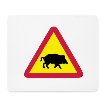 schild wildsau - Mousepad (Querformat) - Weiß - Vorne