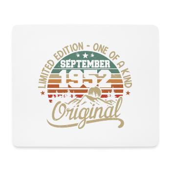 Birthday September 1952 Gift September 1952 - Mouse Pad (horizontal) - white - Front