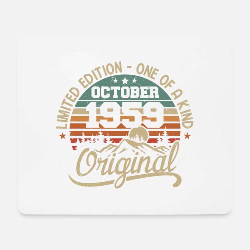 Oktober 1959 - Im Oktober 1959 werden Legenden geboren - Mousepad (Querformat) - Weiß