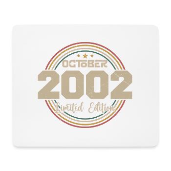 Né en octobre 2002 Retro Anniversaire Octobre 2002 - Tapis de souris (format paysage) - blanc - Devant
