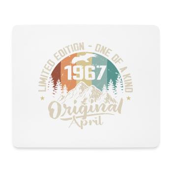April 1967 Geburtstagsgeschenk April 1967 - Mousepad (Querformat) - Weiß - Vorne