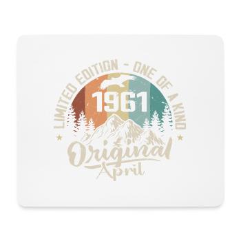 Cadeau Anniversaire Avril 1961 April 1961 - Tapis de souris (format paysage) - blanc - Devant