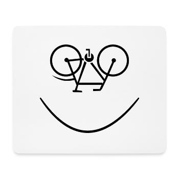 Sourire de vélo - Tapis de souris (format paysage) - blanc - Devant