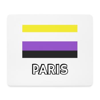 Non binary Pride Flag Paris - Mouse Pad (horizontal) - white - Front