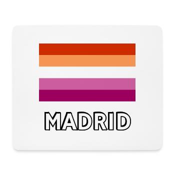 Lesbian Pride Flagge Madrid - Mousepad (Querformat) - Weiß - Vorne