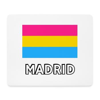 Pan Pride Flagge Madrid - Mousepad (Querformat) - Weiß - Vorne