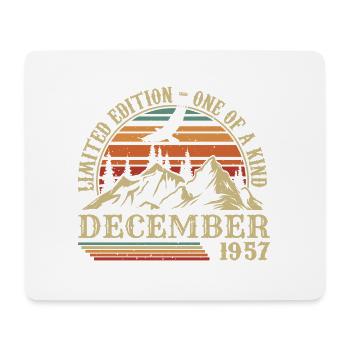 Vintage December 1957, Awesome since December 1957 - Mouse Pad (horizontal) - white - Front